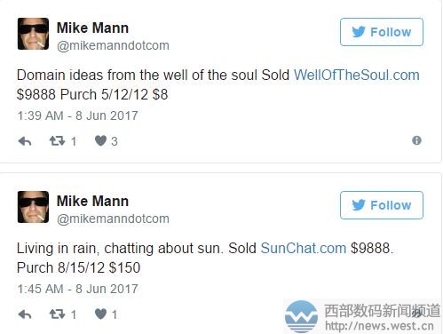 成本低至8美元!Mike Mann将这枚长域名卖出67000元!